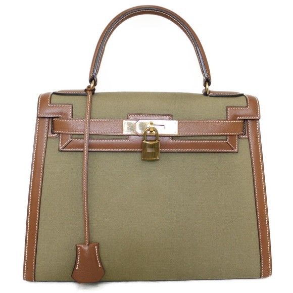 Hermes Handbags - Hermes Kelly 28 Brown Moss Green